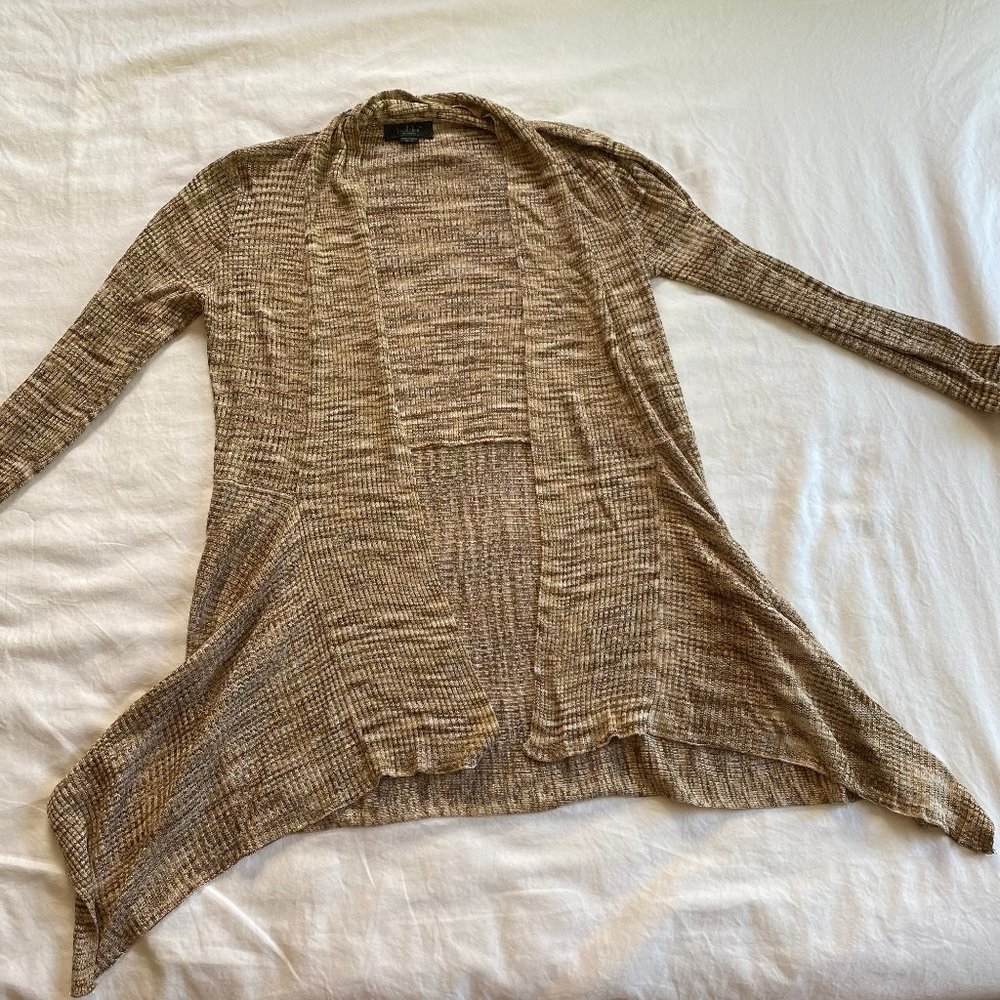 Belldini Tan Cardigan With Flared Botton Women's M
